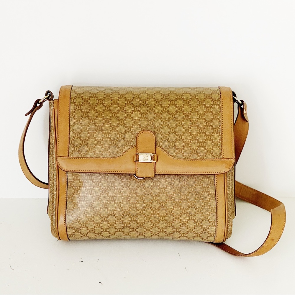 Céline Macadam Leather and Canvas Crossbody Bag - Picture 16 of 16